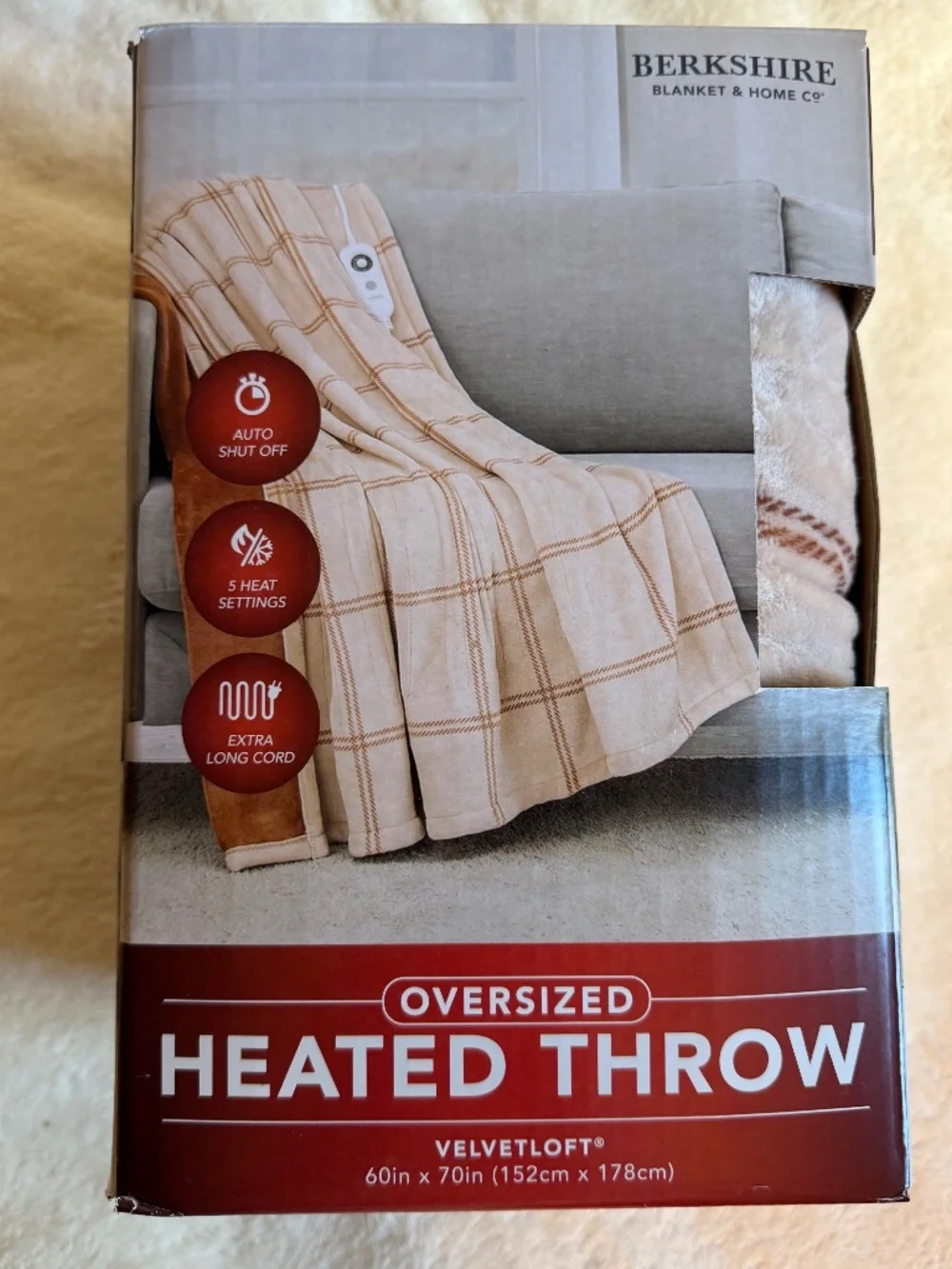 Berkshire Blanket VelvetLoft® Heated Electric Throw - 60